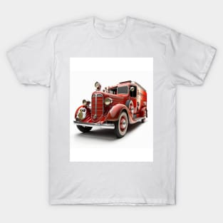 Art Deco Fire Truck T-Shirt